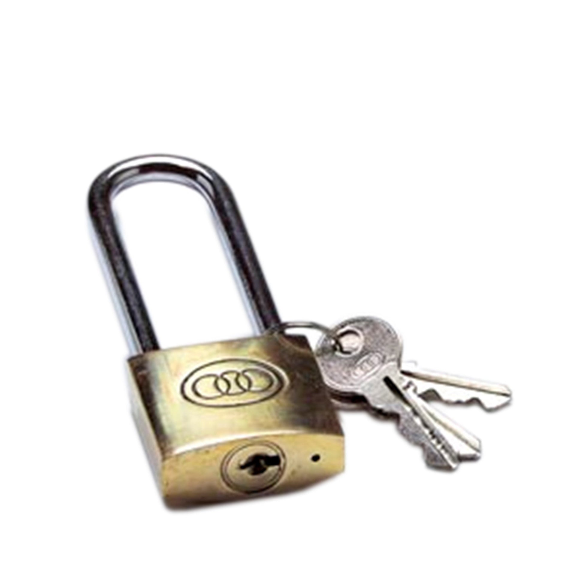 50mm Tricircle Brass Padlock Long Shackle
