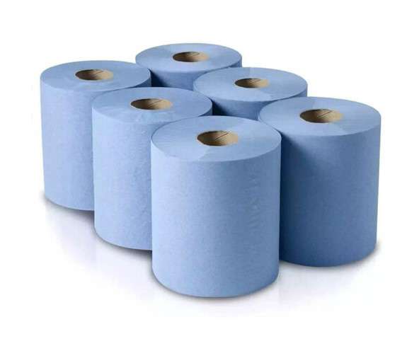 Mini Blue Roll 2 Ply 6pk